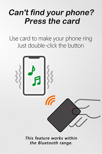การ์ดบางเบาพร้อมคุณสมบัติควบคุมผ่านแอป ใช้งานได้กับ iOS และ Android สำหรับติดตามกระเป๋าเงินและบัตรกุญแจ - Product Image 2