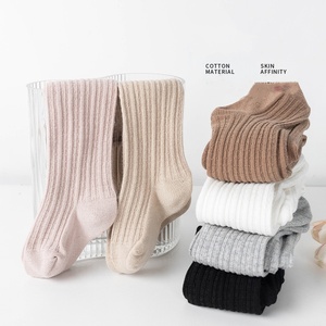 Leggings per bambini di alta qualità primavera autunno solido 3-8 anni collant personalizzato per bambini cotone traspirante collant per ragazze all'ingrosso - Product Image 4