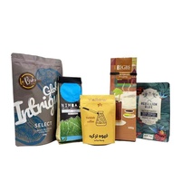 Op maat gedrukte 250g 500g 1kg aluminiumfolie stand-up zakjes met zijvouw zonder ventiel voor koffie, hitteverzegeld