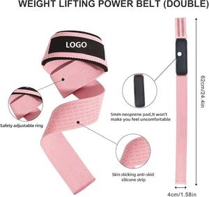 ZJFIT vente en gros de manchettes de fitness avec logo personnalisé sangles de poignet haltérophilie musculation sangles de levage à la main - Product Image 4