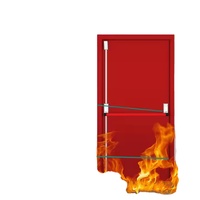 Puerta de Vidrio de Acero Inoxidable KABO SD-F Resistente al Fuego y Antirrobo, Certificación CE WH, Aislamiento Acústico, Pantalla Moderna de Fibra de Vidrio