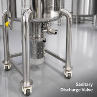 Cuve de mélange agitée en acier inoxydable pour cosmétiques et liquides alimentaires, homogénéisateur de savon liquide avec matériau SUS304
