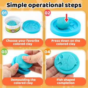 Zhorya 10 Colors Modeling Clay Set Non-Toxic Soft Color Mud <b>Kids</b> DIY Craft <b>Educational</b> <b>Toy</b> Modeling Dough Kit - Product Image 2