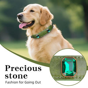 Lujo agua diamante cristal <span class=keywords><strong>Bling</strong></span> gato y perro collar diamantes de imitación cachorro perro Collar PU cuero - Product Image 4
