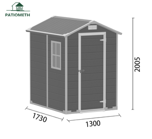 Abri de jardin en plastique pour l'extérieur avec plancher, <span class=keywords><strong>porte</strong></span> verrouillable, abri de jardin en résine, organisateur de patio et de jardin 4x6/6x8/8x10FT, directement de l'usine - Product Image 6