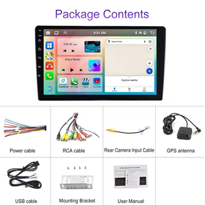 2 DIN Android รถยนต์สเตอริโอ podofo หลายขนาด IPS หน้าจอสัมผัส4 + 4 core 6 + 128GB CarPlay Android Auto GPS DSP - Product Image 6