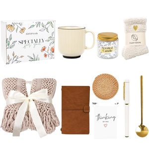 Custom Inspirational Get Well Soon <strong>Gifts</strong> for Women After Surgery <strong>Sympathy</strong> <strong>Gift</strong> Baskets with Tassel Blanket Thinking of You Care - Product Image 1