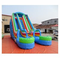Toboggan aquatique gonflable à deux voies en PVC pour parc sportif, centre commercial et utilisation en extérieur pour les écoles maternelles