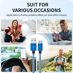 Lâu Dài USB A Để Micro USB Cáp Android Phí Cáp Đồng Bộ Dữ Liệu Sạc Dây - Product Image 6