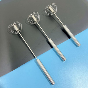 Batteur semi-automatique en acier inoxydable Syh381, mélangeur rotatif manuel à pression, outil de pâtisserie de cuisine, fouet à œufs - Product Image 3