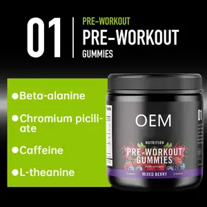 Pre Workout Supplement Kreatin Mono hydrat Energie Gummy Sport Pre Workout Gummies für Muskelaufbau und Kraft