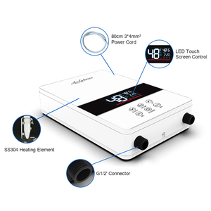 Wall-Mounted Tankless Electric Water Heater Touch Control App-Controlled LED IPX4 Waterproof Stainless Steel Heating Element - Product Image 5