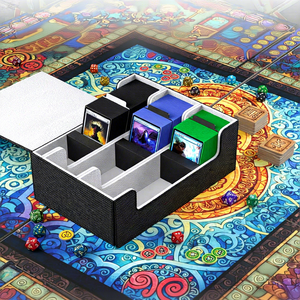   Boîte de rangement personnalisée en cuir PU pour 1800+ cartes de jeu familial avec fenêtre, pour Commander Yugioh TCG - Étanche et écologique - Product Image 4