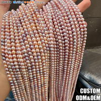 Perles de culture d'eau douce naturelles couleur bonbon 5-5,5 mm, perles semi-rondes en vrac pour la fabrication de bijoux