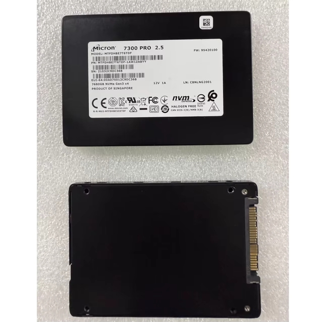 Brand Original for Micron 7300 PRO 3.84T 7.68T 15.36T U.2 NVME SSD Hard Drives