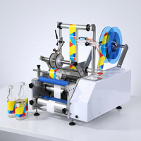 Machine d'étiquetage semi-automatique professionnelle pour bouteilles en verre et en plastique