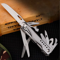 Couteau de Poche Multifonction Pliant en Acier de Haute Qualité 200 mm pour Survie en Extérieur, Randonnée, Urgence, avec Pince et Ciseaux, OEM pour Sertissage