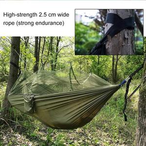 <span class=keywords><strong>Hamac</strong></span> anti-moustiques WOQI pour le camping en plein air, en coton et nylon, disponible en version simple et double, avec option moustiquaire. - Product Image 2