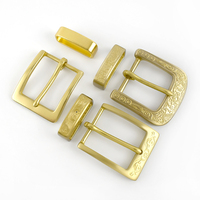 Deepeel YK014 40mm boucles de ceinture en laiton massif accessoires de vêtement deux ou trois pièces boucle de ceinture en laiton massif