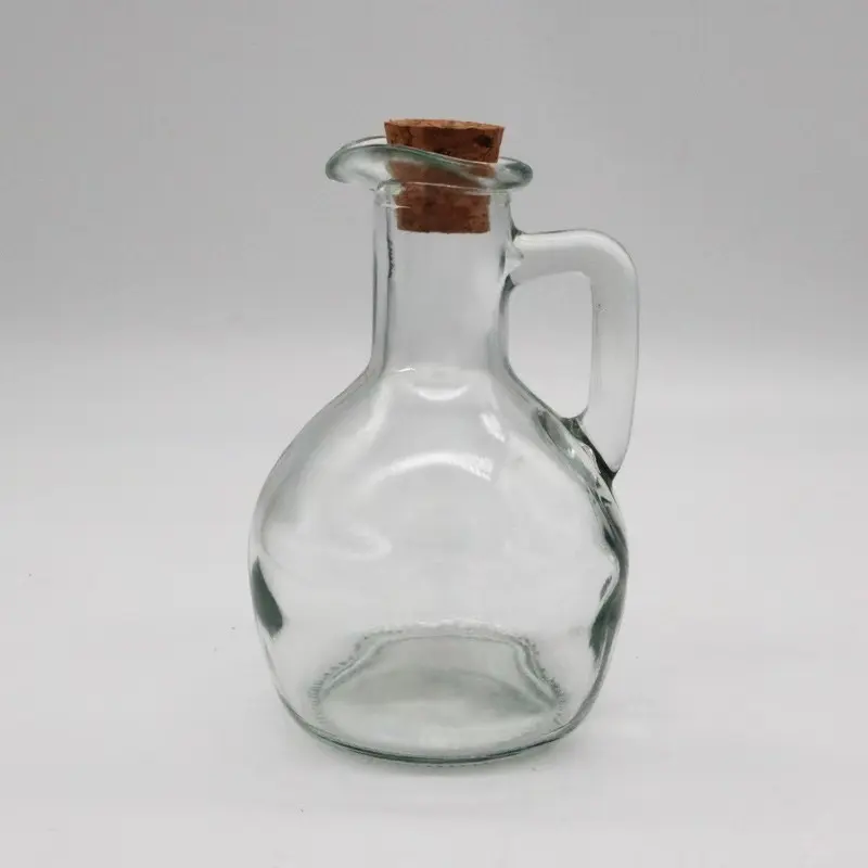 Mutfak kullanımı için yemeklik yağ cam şişe yenilebilir yağ Pot borosilikat zeytinyağı dağıtıcı sirke şişeleri kapaklı konteyner