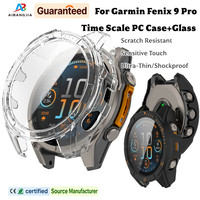 Zeitskala Hartplastik-Gehäuseabdeckung Ultradünnes Gehärtetes Glas Schutzhülle für Garmin Fenix 9 Pro AMOLED SOLAR Uhr Displayschutz