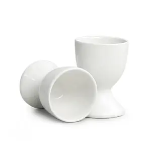 Tasse en céramique classique blanche 1.5oz, Mini tasse à vin en porcelaine, coquetiers en céramique pour un usage quotidien, vacances de l'est, hôtel de fête