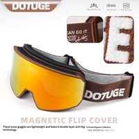 Masque de ski unisexe anti-buée à verres cylindriques pour adultes, idéal pour l'alpinisme, le ski et les zones enneigées