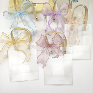 All'ingrosso nastro di Organza con fiocco di plastica trasparente borsa regalo regalo con fiocco in Chiffon - Product Image 2