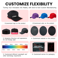 Cappello per Terapia a Luce Rossa Wireless Ricaricabile a Prezzo di Fabbrica, Cappello LED per Terapia a Luce Infrarossa