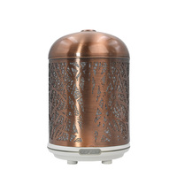 Diffuseur d'aromathérapie en métal Bronze rouge personnalisé Portable diffuseur d'huile de contrôle de pulvérisation automatique intelligent pour usage domestique batterie français