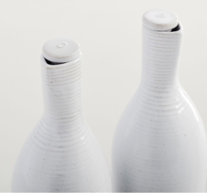 <span class=keywords><strong>Set</strong></span> Dispenser olio e aceto in ceramica Semi-opaca bicolore in gres e aceto con beccucci facili <span class=keywords><strong>da</strong></span> versare - Product Image 2