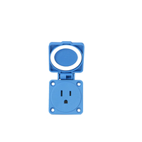 ZNPON prise murale Standard américaine UL498 connecteur de prise 3 broches AC 15A 125V bleu US panneau mural prise de courant Z134U