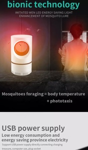 <span class=keywords><strong>Lampe</strong></span> <span class=keywords><strong>anti</strong></span>-<span class=keywords><strong>moustiques</strong></span> électrique JZ en plastique ABS écologique, à forte aspiration de vent et à capture des ondes lumineuses, pour tuer les mouches et les mites - Product Image 4