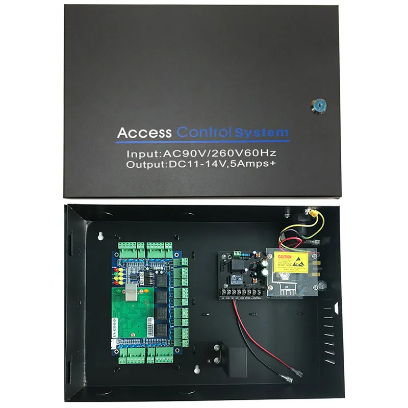 Contrôleur d'accès réseau de 4 portes, ACB-004PS mhz, avec boîtier métallique, alimentation à grande tension