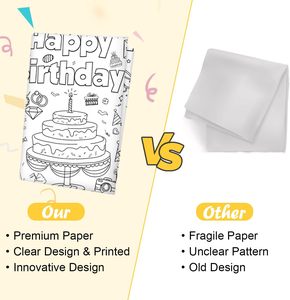 Poster <span class=keywords><strong>de</strong></span> coloriage géant personnalisé pour anniversaire, toile <span class=keywords><strong>de</strong></span> fond polyvalente en papier pour peinture et <span class=keywords><strong>dessin</strong></span> DIY, nappe pour décoration murale - Product Image 3