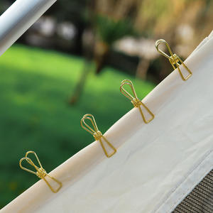 Hike Mount Mini Pigtail Clip Gold Rose Gold Iron Outdoor Tent Securing Clip For Windproof Rope Camping Decor Series - Product Image 4