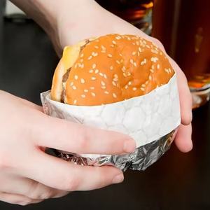 Hot Sale Custom Logo Design Sandwich <strong>Paper</strong> Aluminum <strong>Foil</strong> Laminated <strong>Paper</strong> For Burger Wrap - Product Image 6