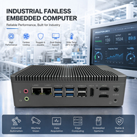 PC industriel Intel Alder Lake N97 sans ventilateur, double LAN, 6 ports série, triple extension de stockage DDR4 pour le contrôle d'usine