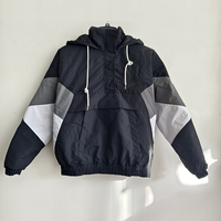 Vestes en nylon pour hommes grandes tailles, fabricants sur mesure, coupe-vent patchwork grande taille, vestes d'extérieur à demi-zippées