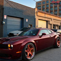 Jantes forgées 6061-T6 à déport profond 20x9 20x10, 2 pièces, à lèvre polie, entraxe 5x115 pour Dodge Challenger Charger Chrysler 300 Muscle Cars
