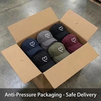 Casquette de baseball personnalisée OEM ODM avec logo, en coton, broderie motif cœur souriant, fabricant streetwear et outdoor, faible MOQ, livraison rapide
