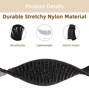 Nylon móc và vòng lặp Một Mảnh Dây đeo đồng hồ phát hành nhanh chóng Nylon vải đàn hồi dính dệt vòng dây đeo đồng hồ 20mm 22mm - Product Image 2