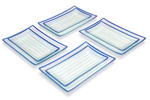 Assiettes à dessert carrées, assiettes <span class=keywords><strong>de</strong></span> fête élégantes, compatibles micro-ondes - Plateau alimentaire en <span class=keywords><strong>verre</strong></span> <span class=keywords><strong>trempé</strong></span> conçu pour le lave-vaisselle - Empilable 6 pouces - Product Image 4