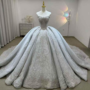 Vestido de Novia Romántico Estilo Princesa con Espalda de Encaje y Cuentas, Vestido de Novia Lsjj67 - Product Image 1