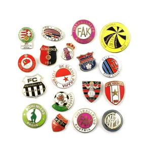 High Quality Souvenir Football Club Custom Logo Metal Hard Enamel Badge Fashion Jersey Decorative Lapel Pins for Clothes