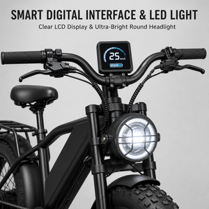 Bicicleta Eléctrica Plegable Todo Terreno de Lujo, Alta Potencia, Largo Alcance, Neumáticos Anchos Reforzados Antiexplosión - Product Image 3
