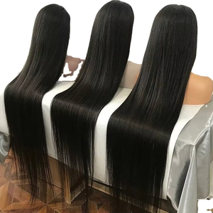 Perruque avec lacet frontal HD personnalisée <span class=keywords><strong>Nu</strong></span> Look Hair Perruque droite en cheveux humains vierges non traités de couleur transparente avec lacet frontal - Product Image 5