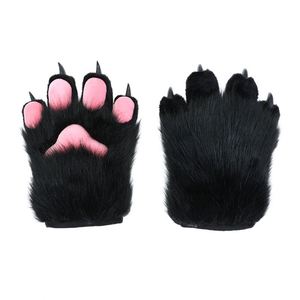 Nouvelle peluche chat griffe gant mignon Anime Cosplay spectacle accessoires femmes patte moelleux mitaines de haute qualité - Product Image 2