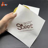 Sac à hamburger en papier blanc anti-graisse imprimé sur mesure, emballage en forme de L pour sandwichs, pour boulangerie, restauration rapide, emballage jetable