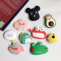 Accessoires de téléphone portable personnalisés support de téléphone portable en silicone de dessin animé mignon support de téléphone portable pliable